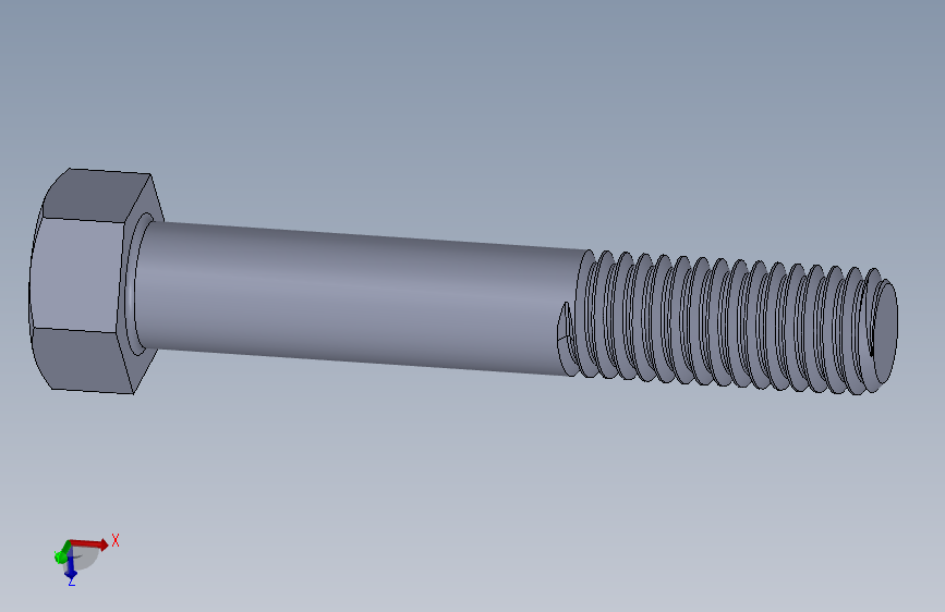 UNC 六角螺栓-Hex Bolt 0.500-13 x 3.SLDPRT