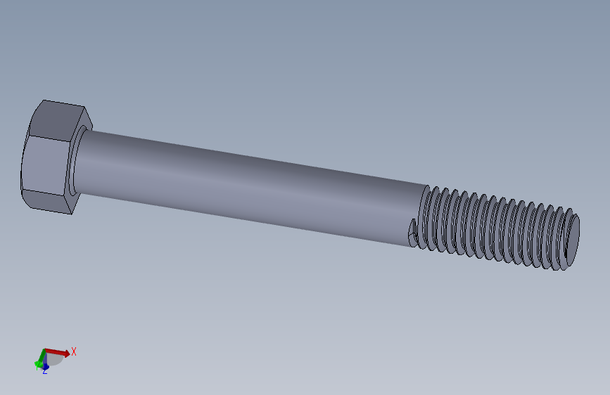 UNC 六角螺栓-Hex Bolt 0.500-13 x 4.SLDPRT