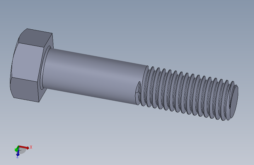 UNC 六角螺栓-Hex Bolt 0.625-11 x 3.SLDPRT