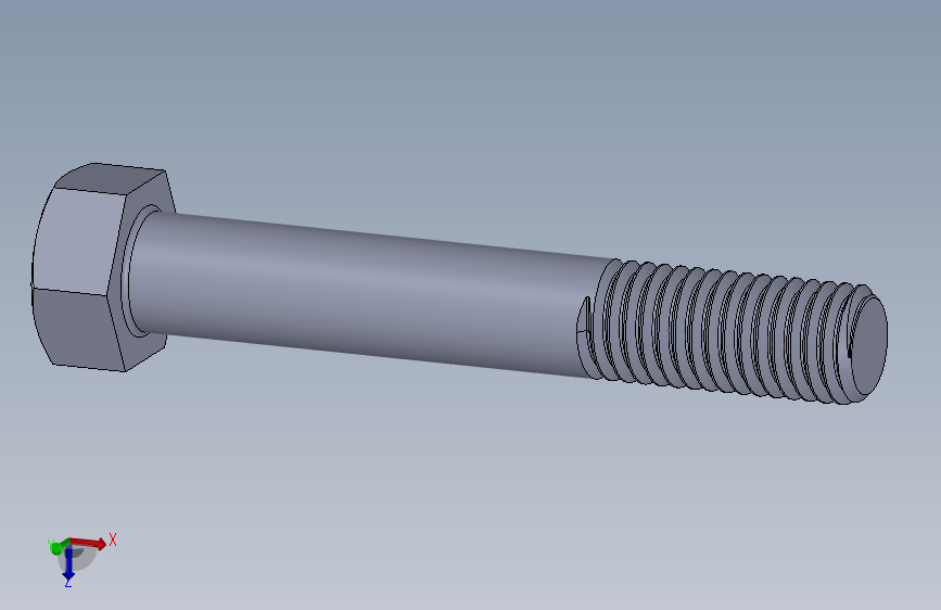 UNC 六角螺栓-Hex Bolt 0.625-11 x 4.SLDPRT