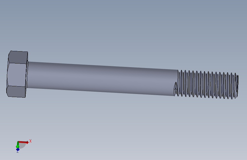 UNC 六角螺栓-Hex Bolt 0.625-11 x 5.SLDPRT