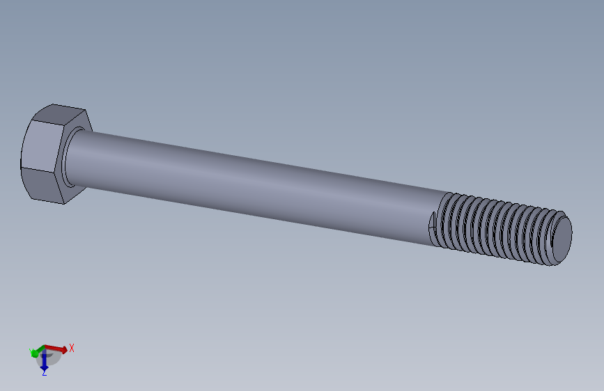 UNC 六角螺栓-Hex Bolt 0.625-11 x 6.SLDPRT