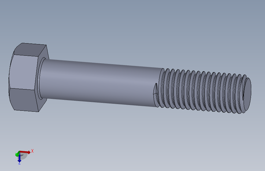UNC 六角螺栓-Hex Bolt 0.750-10 x 4.SLDPRT