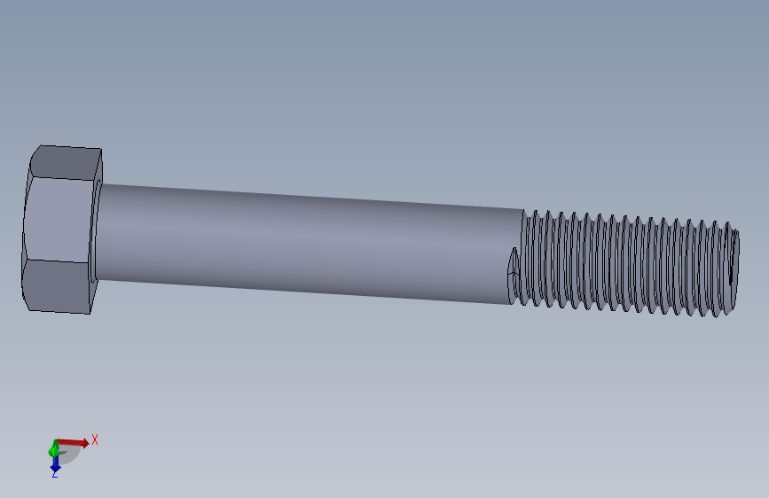 UNC 六角螺栓-Hex Bolt 0.750-10 x 5.SLDPRT