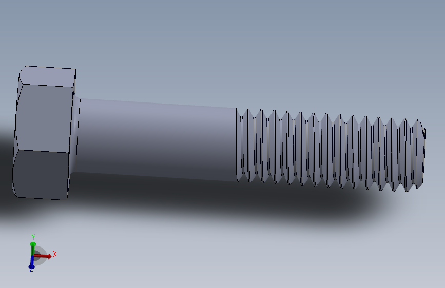 UNC 六角螺栓-Hex Bolt 0.3125-18 x 1.50.SLDPRT