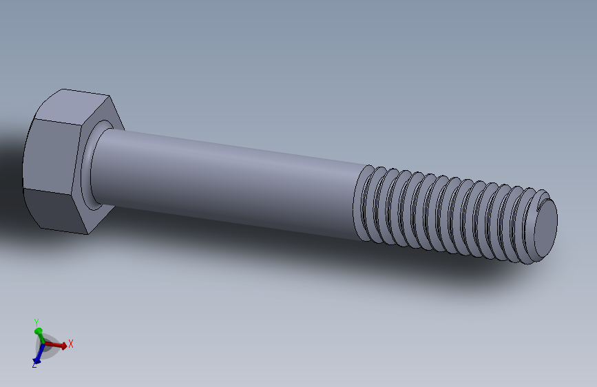 UNC 六角螺栓-Hex Bolt 0.3125-18 x 2.SLDPRT
