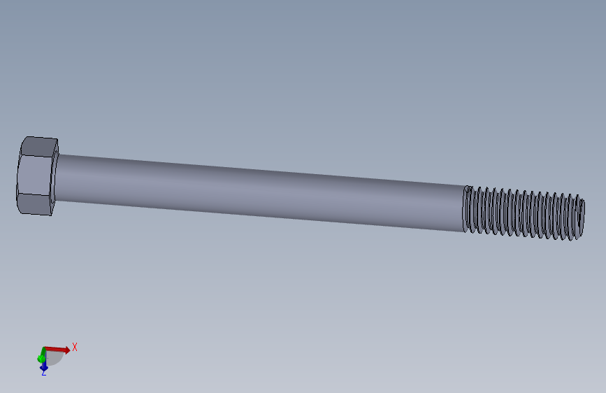 UNC 六角螺栓-Hex Bolt 0.4375-14 x 5.SLDPRT