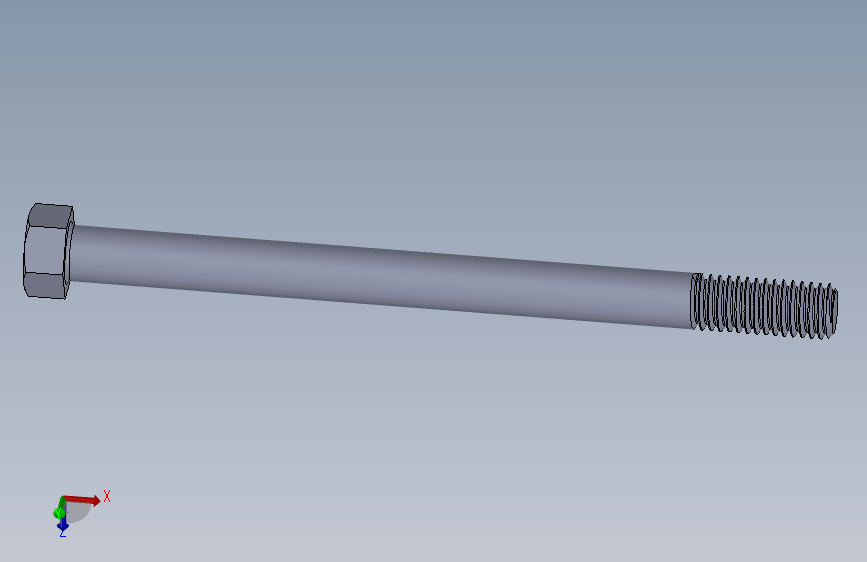 UNC 六角螺栓-Hex Bolt 0.4375-14 x 6.SLDPRT