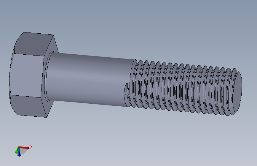 UNC 六角螺栓-Hex Bolt 1.000-8 x 4.SLDPRT