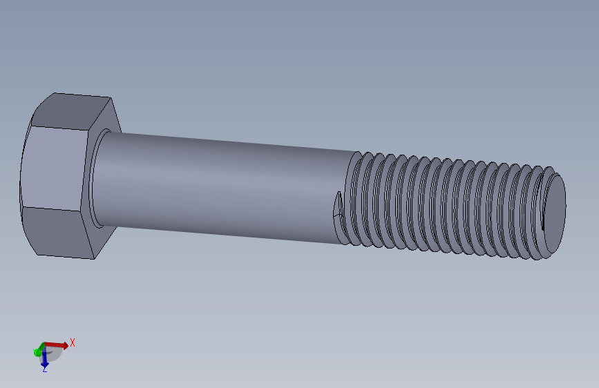 UNC 六角螺栓-Hex Bolt 1.000-8 x 5.SLDPRT