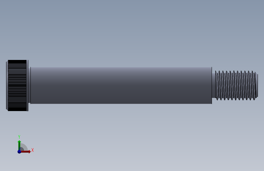 公制SH螺栓选择(DME)-SB DME PM16 x80.SLDPRT 正面视图