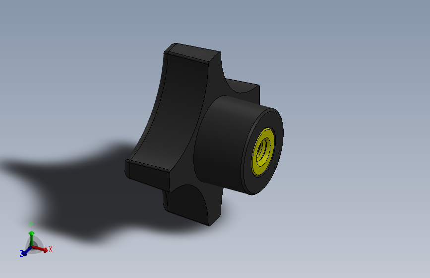 塑料旋钮-Plastic Hand Knob 285-303.SLDPRT_SOLIDWORKS 2019_模型图纸下载 – 懒石网
