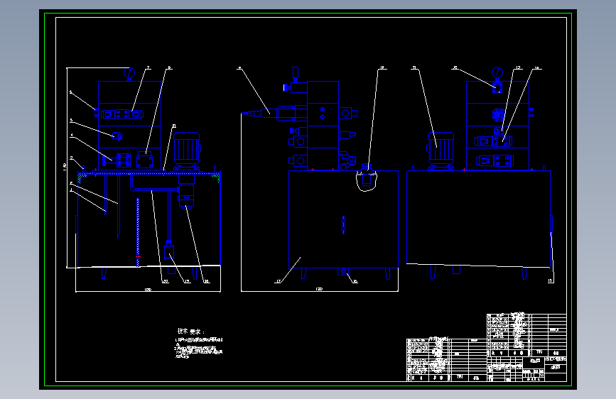 100T液压机泵站设计（全套含CAD图纸）188384==240ku