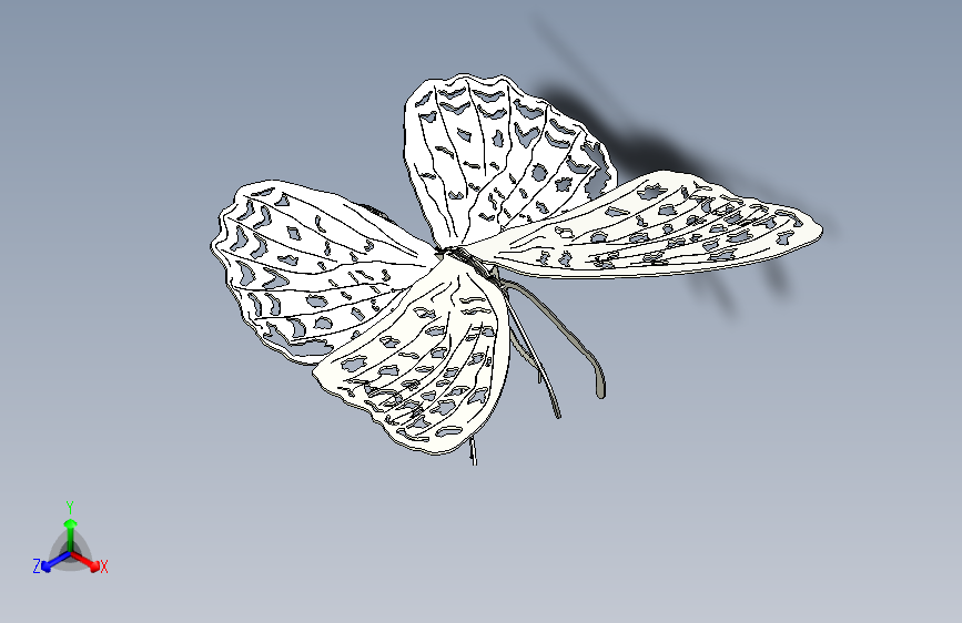 蝴蝶造型立体拼图3D模型图纸 UG(NX)设计 附STEP格式