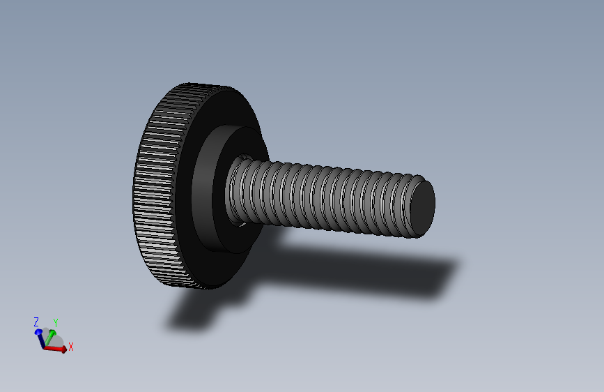 滚花旋钮-Knurled Knob 0.312x1.000x1.000.SLDPRT