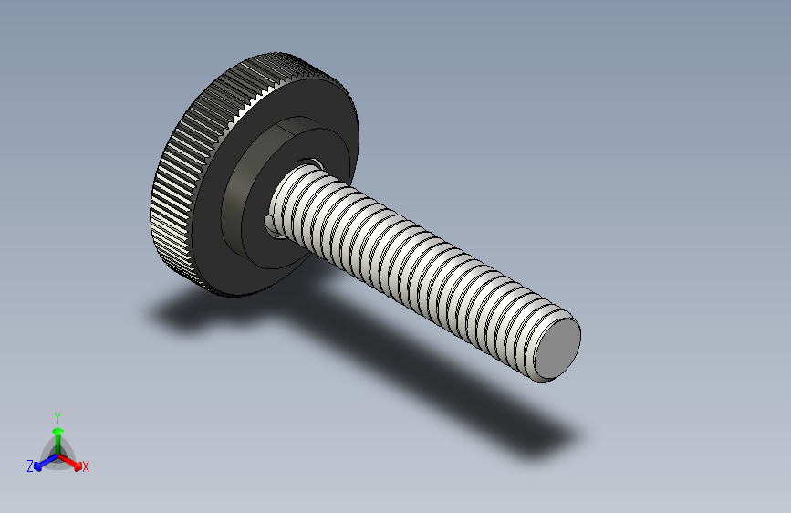 滚花旋钮-Knurled Knob 0.312x1.000x1.500.STEP