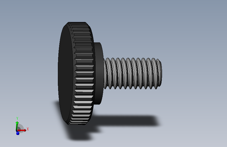 滚花旋钮-Knurled Knob 10-32x0.625x.375.SLDPRT