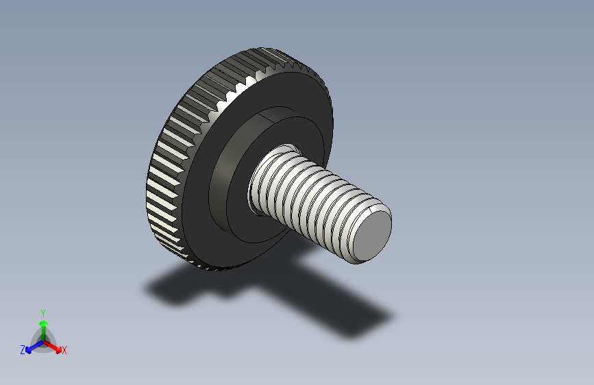 滚花旋钮-Knurled Knob 10-32x0.625x.375.STEP