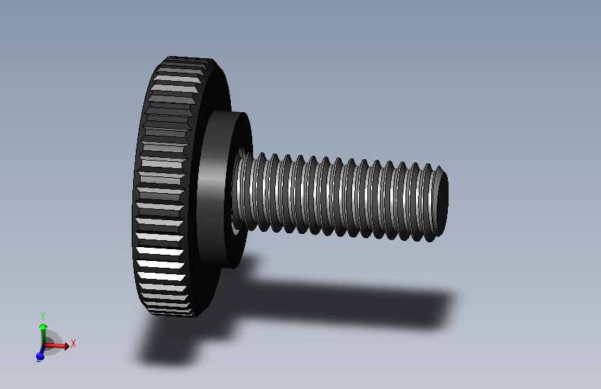 滚花旋钮-Knurled Knob 10-32x0.625x.500.SLDPRT
