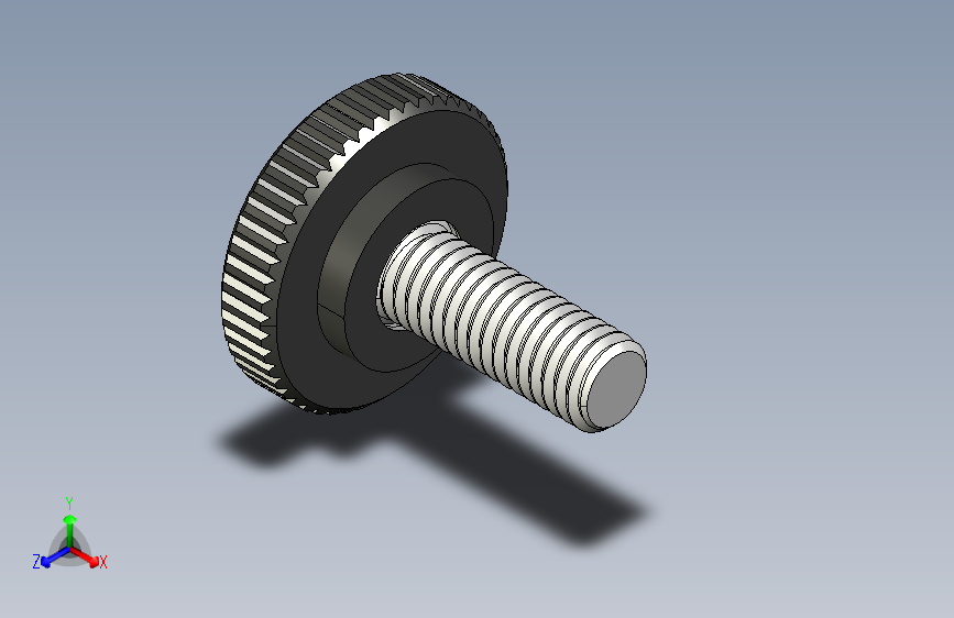 滚花旋钮-Knurled Knob 10-32x0.625x.500.STEP