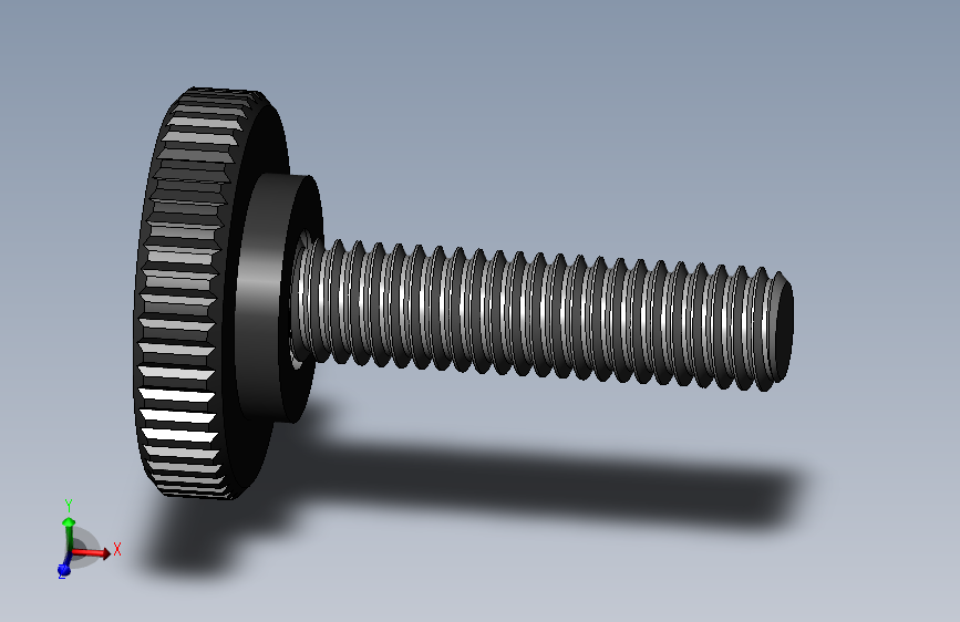 滚花旋钮-Knurled Knob 10-32x0.625x.750.SLDPRT