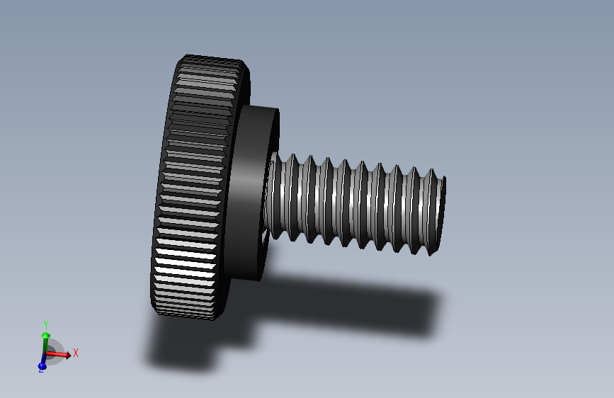 滚花旋钮-Knurled Knob 0.25x0.750x0.500.SLDPRT
