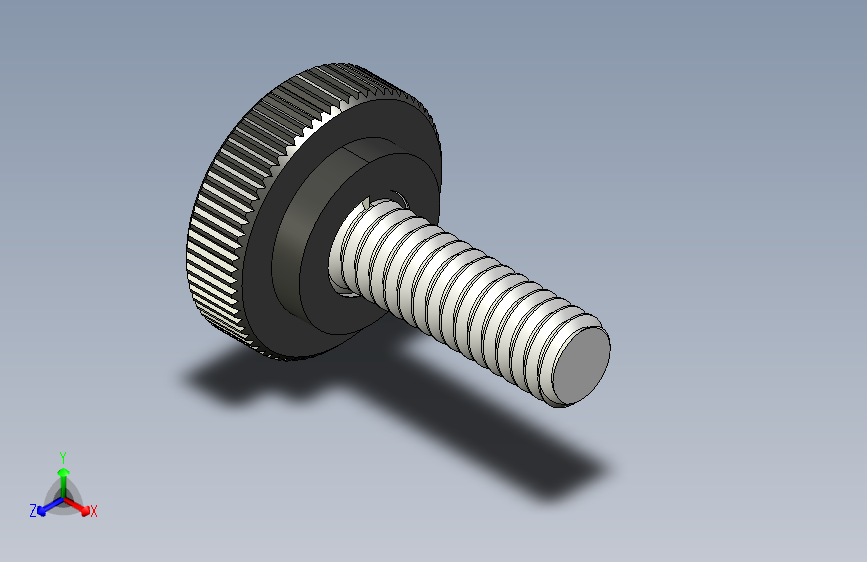 滚花旋钮-Knurled Knob 0.25x0.750x0.750.STEP