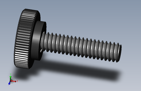 滚花旋钮-Knurled Knob 0.25x0.750x1.000.SLDPRT