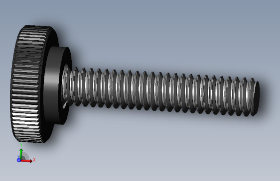 滚花旋钮-Knurled Knob 0.25x0.750x1.250.SLDPRT