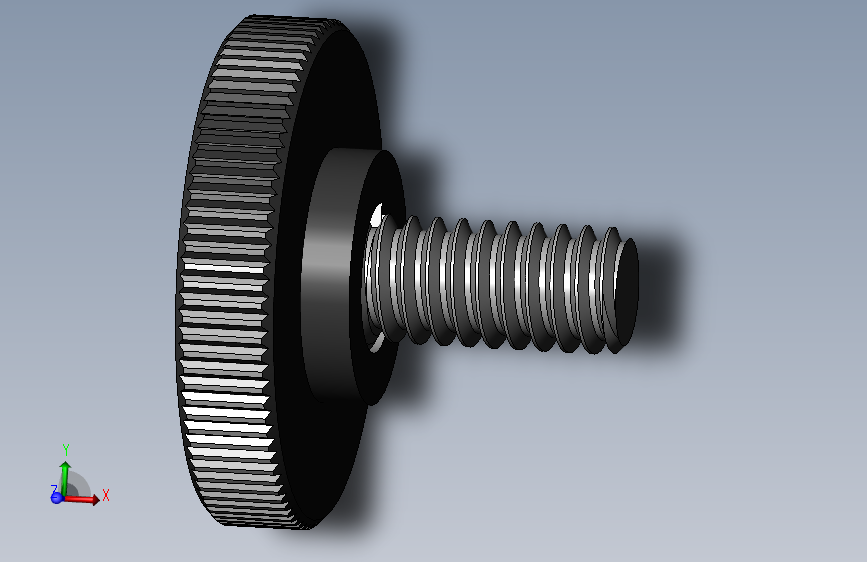 滚花旋钮-Knurled Knob 0.25x1.000x0.500.SLDPRT_SOLIDWORKS 2019_模型图纸下载 – 懒石网