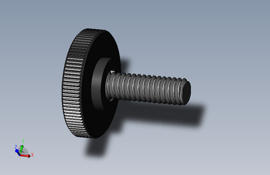 滚花旋钮-Knurled Knob 0.25x1.000x0.750.SLDPRT