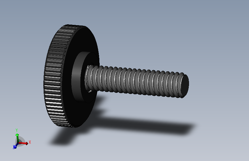 滚花旋钮-Knurled Knob 0.25x1.000x1.000.SLDPRT