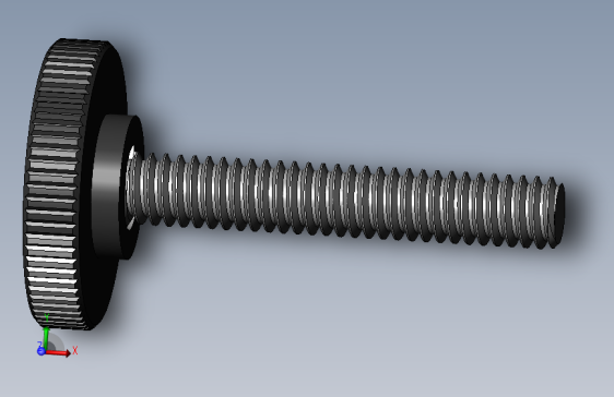 滚花旋钮-Knurled Knob 0.25x1.000x1.500.SLDPRT