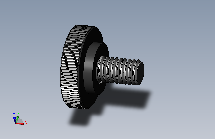滚花旋钮-Knurled Knob 0.312x1.000x0.500.SLDPRT