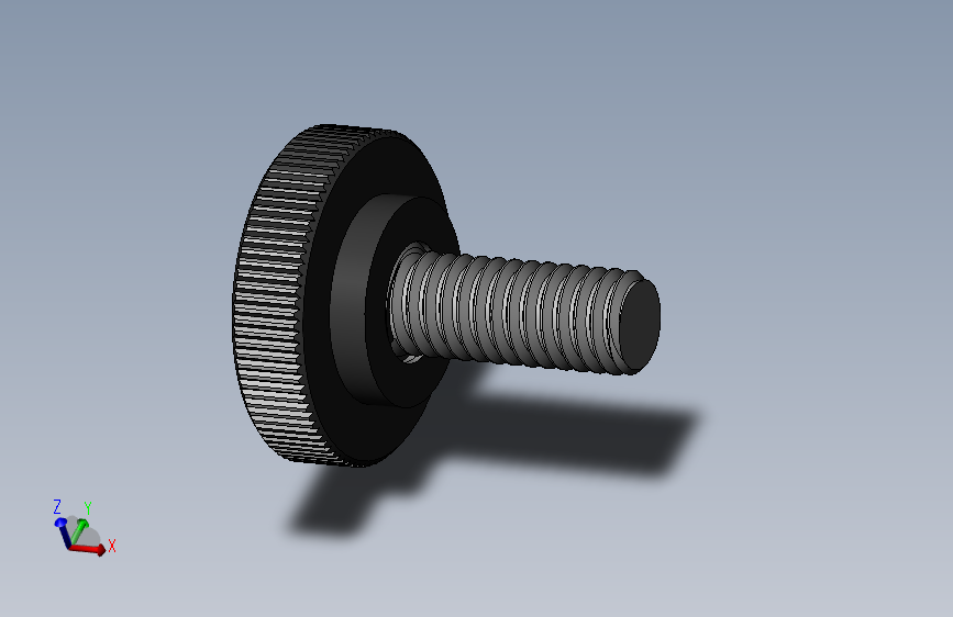 滚花旋钮-Knurled Knob 0.312x1.000x0.750.SLDPRT