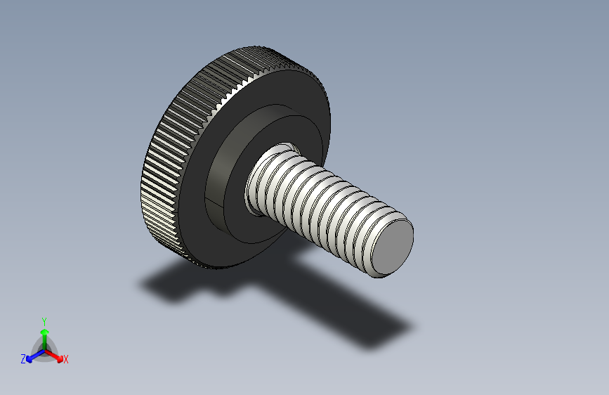 滚花旋钮-Knurled Knob 0.312x1.000x0.750.STEP