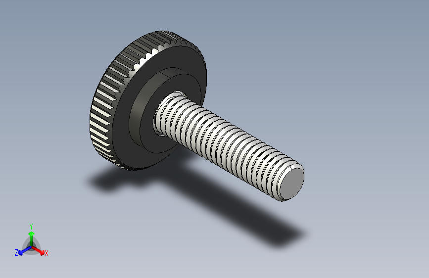滚花旋钮-Knurled Knob 10-32x0.625x.750.STEP