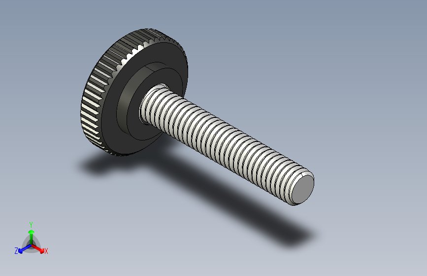 滚花旋钮-Knurled Knob 10-32x0.625x1.000.STEP