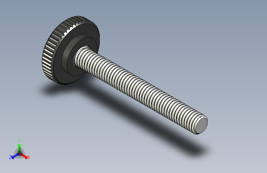 滚花旋钮-Knurled Knob 10-32x0.625x1.500.STEP