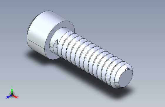 粗螺纹 SHCS 螺钉-SHCS 10-24.x0.6.25.STEP