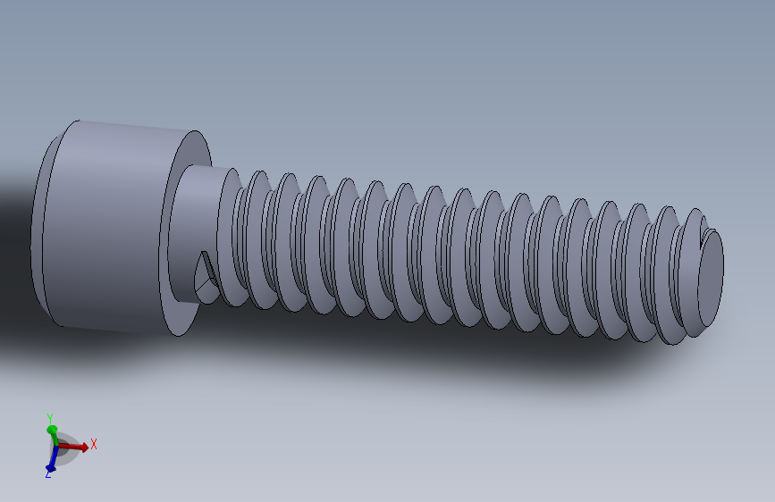 粗螺纹 SHCS 螺钉-SHCS 10-24.x0.75.SLDPRT