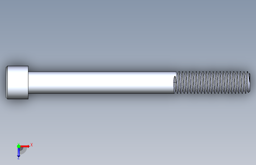 粗螺纹 SHCS 螺钉-SHCS 0.5.x13x5.STEP_STEP_模型图纸下载 – 懒石网