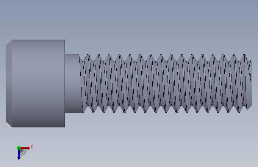 粗螺纹 SHCS 螺钉-SHCS 0.315x18x1.SLDPRT_SOLIDWORKS 2019_模型图纸下载 – 懒石网