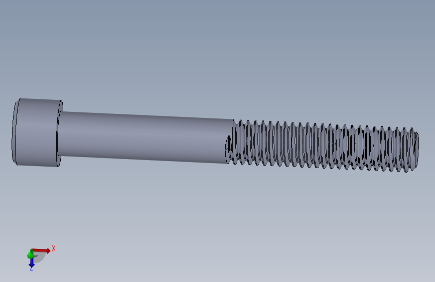 粗螺纹 SHCS 螺钉-SHCS 9.525.x16x3.SLDPRT_SOLIDWORKS 2019_模型图纸下载 – 懒石网