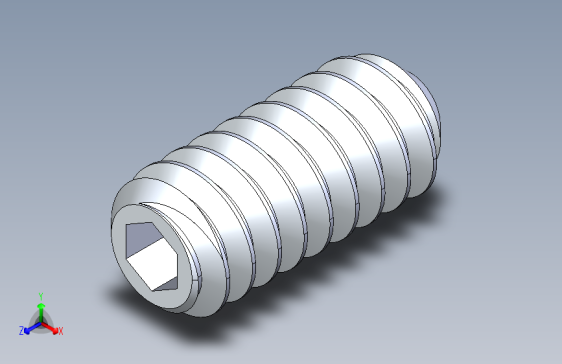 UNC 平头紧定螺钉-UNC SET SCREW 6-32 x0.3125.STEP