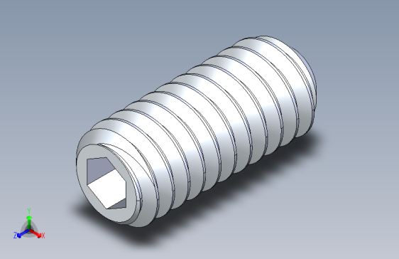 UNC 平头紧定螺钉-UNC SET SCREW 8-32 x0.375.STEP