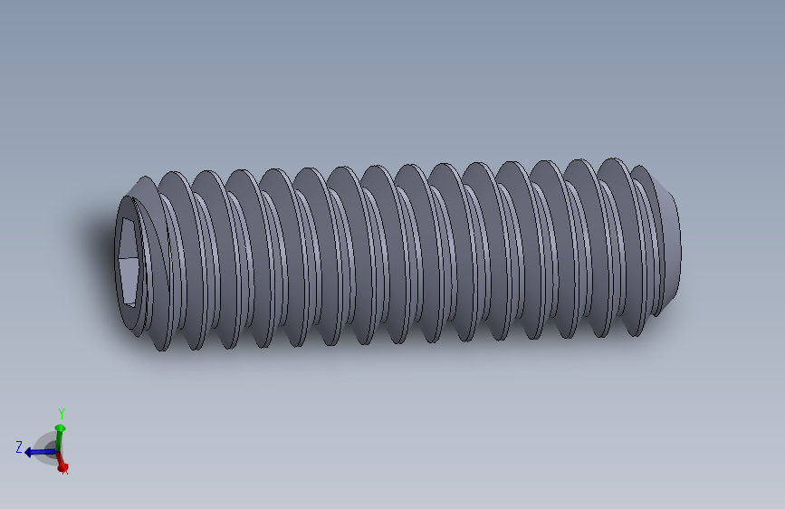 UNC 平头紧定螺钉-UNC SET SCREW 8-32 x0.500.SLDPRT