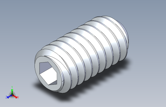 UNC 平头紧定螺钉-UNC SET SCREW 8-32 x0.3125.STEP