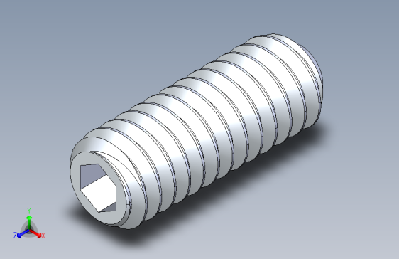 UNC 平头紧定螺钉-UNC SET SCREW 8-32 x0.4375.STEP