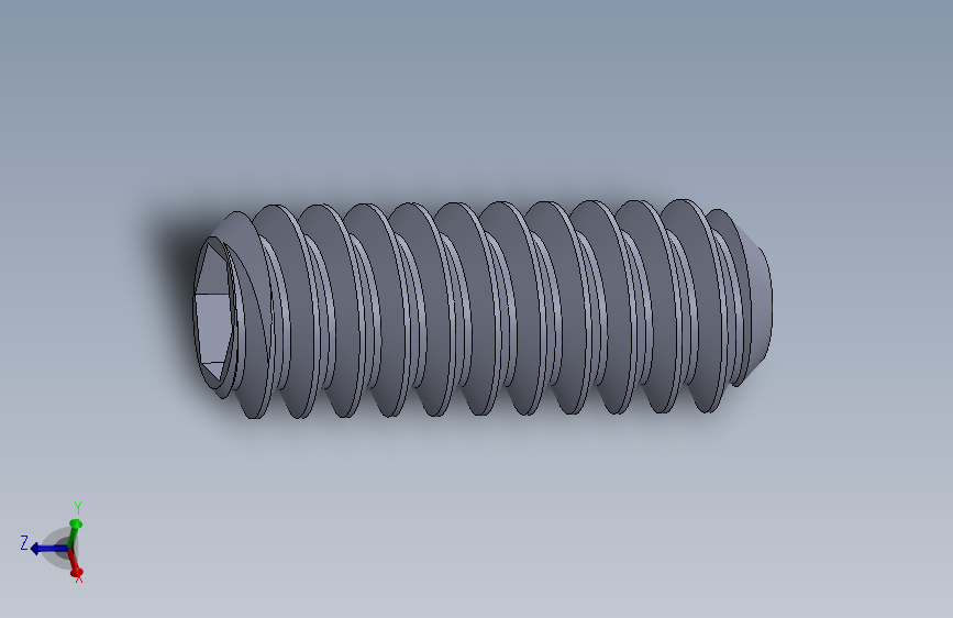 UNC 平头紧定螺钉-UNC SET SCREW 10-24 x0.500.SLDPRT